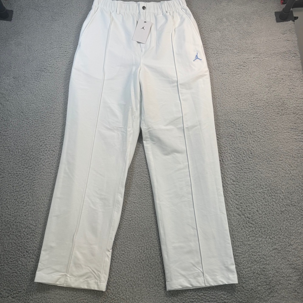 Jordan FA25 JD MS Seeding White Nylon Pintuck Pants IM0490-100 Mens Medium NWT